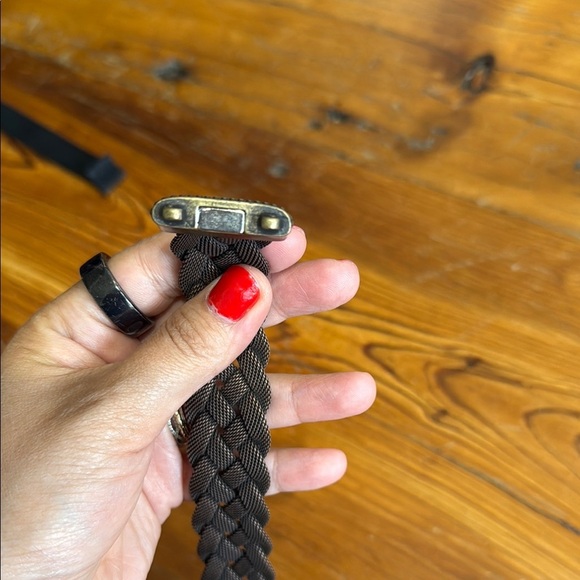 Erica Zap Braided Brown Bracelet with Gold Accents and Magnet closure - Picture 4 of 6